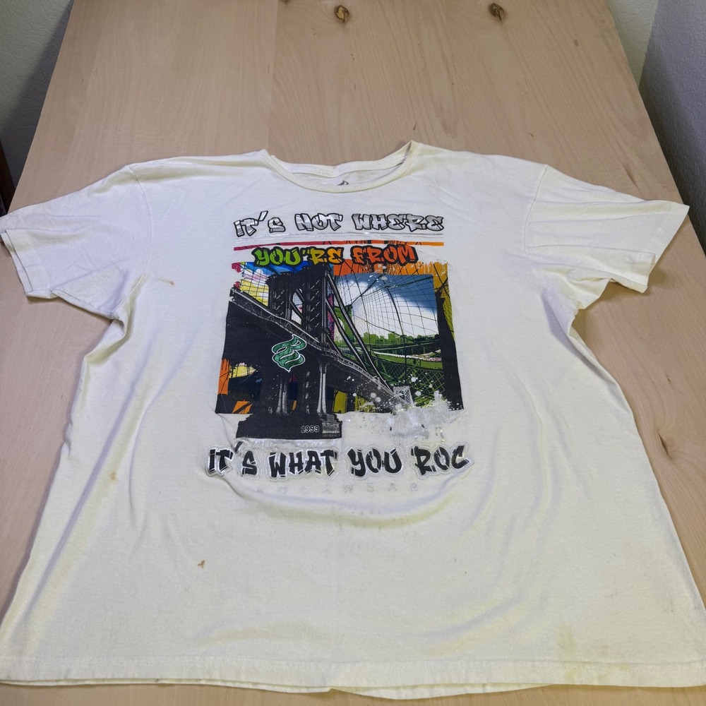 Rocawear 3XL Brooklyn Bridge Graphic Print T Shirt Menswear Top